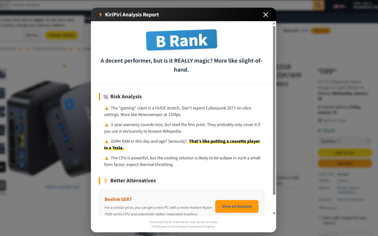 KiriPiri Extension Screen